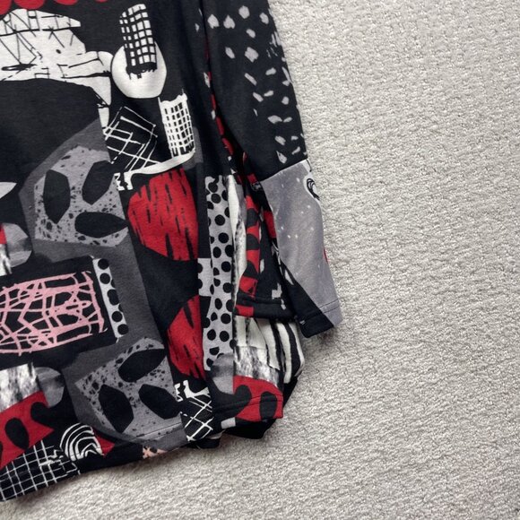 VTG Michael Tyler Top Blouse Tunic Womens Black Artsy Long Sleeve Size S - Picture 12 of 13